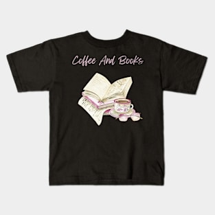 Coffee and books Kids T-Shirt